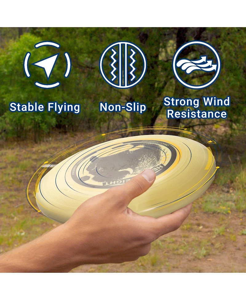 Wham-o Frisbee Heavyweight 200g, 11 Inch Long Distance and Durable Disc for Outdoor Activities, Stable Flying for Family Fun - 2 Pack
