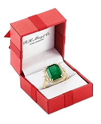 Effy Emerald (5-1/2 ct. t.w.) & Diamond (1/2 Statement Ring 14k Gold or White