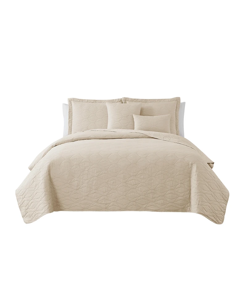 Nestl Ellipse Embossed 5-Pc. Quilt Set, Full/Queen