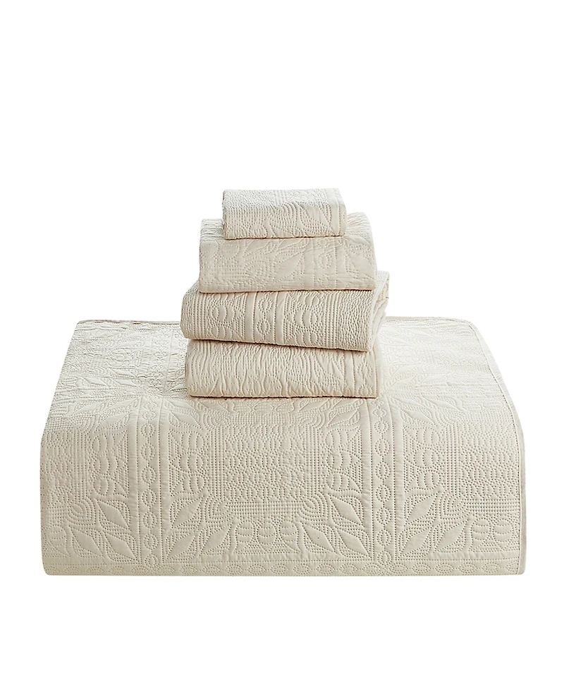 Nestl Grid Embossed 5-Pc. Quilt Set, King/California King