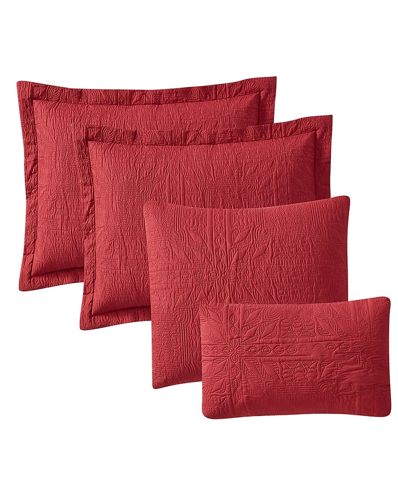 Nestl Grid Embossed 5-Pc. Quilt Set, Full/Queen