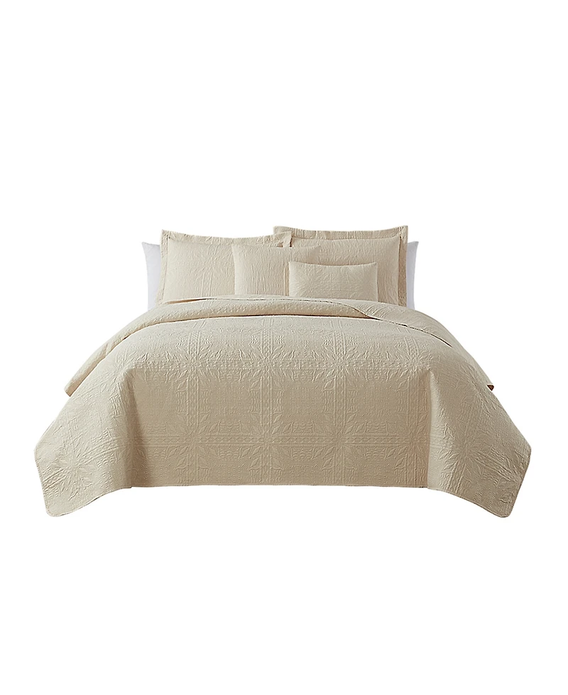 Nestl Grid Embossed 5-Pc. Quilt Set, Full/Queen