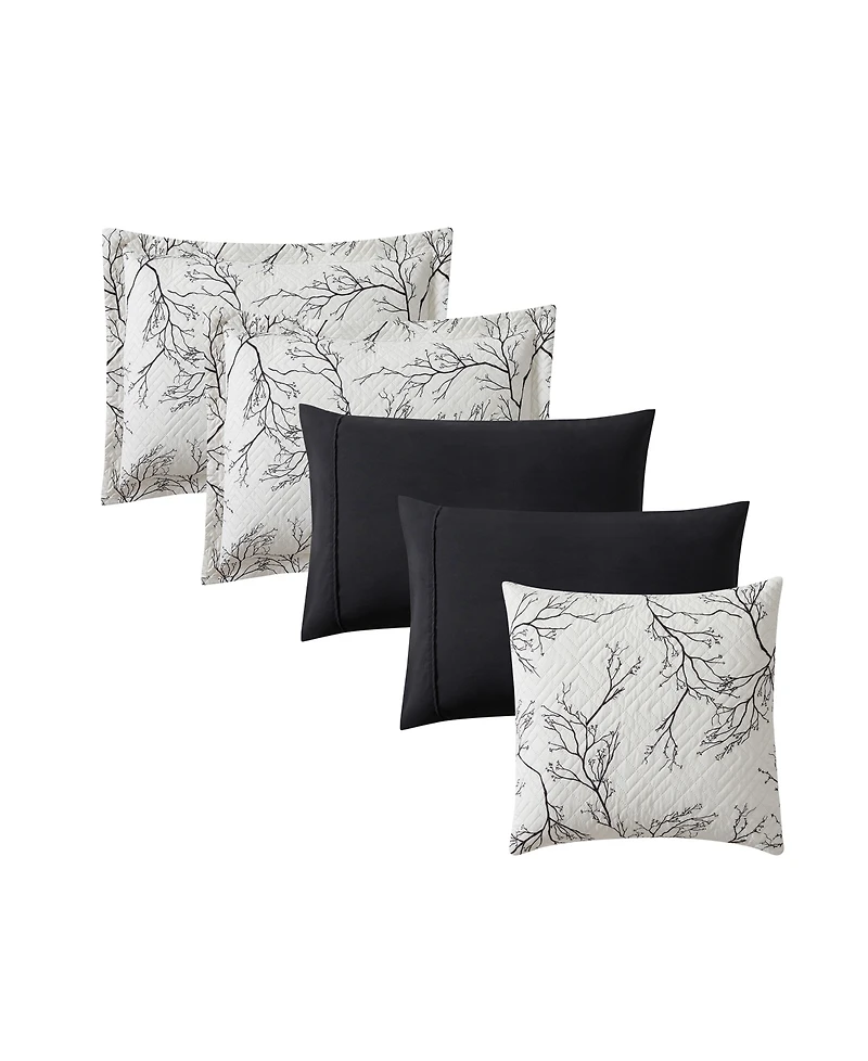 Nestl Branches Reversible 4-Pc. Quilt Set, Twin/Twin Xl