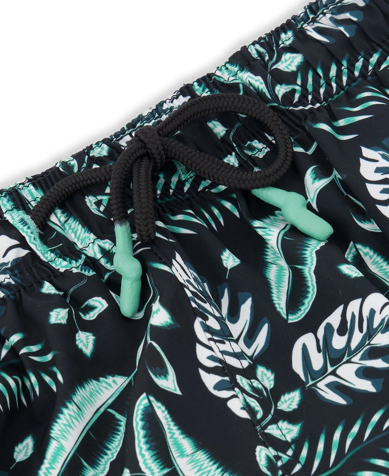 Sunset and Vines Men's Floral Woven Swim Trunks