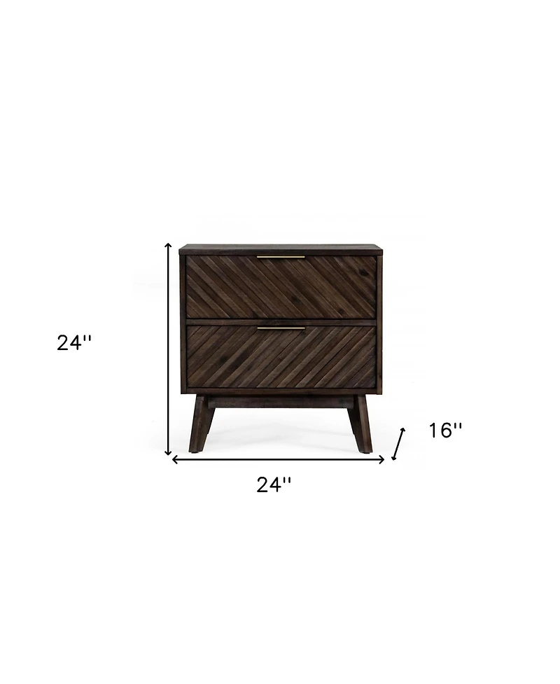 Functional Nightstand with Two Drawers for Small Spaces or Guest Room