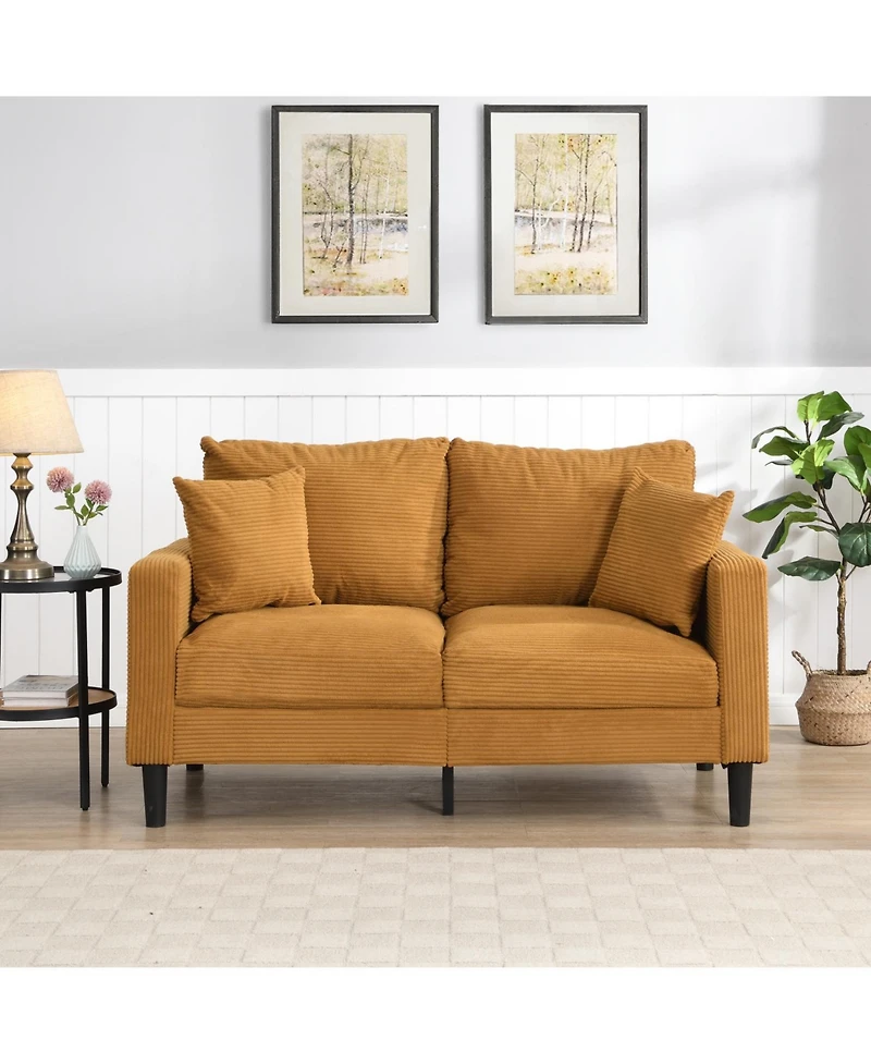Streamdale Furniture 57" Modern 2-Seat Sofa - Orange