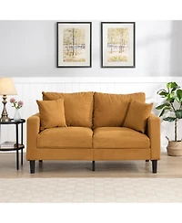 Streamdale Furniture 57" Modern 2-Seat Sofa - Orange