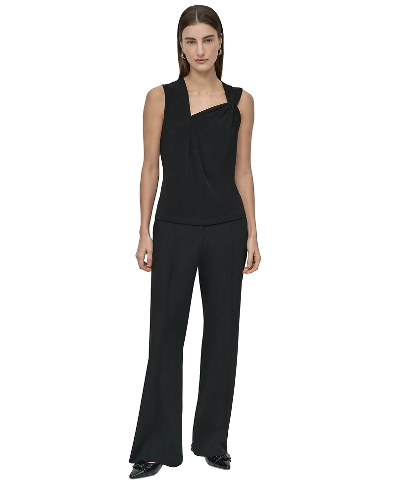 Dkny Petite Asymmetric Sleeveless Top