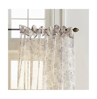 Elrene Home Fashions Westport Floral Tie-Top Sheer Window Curtain