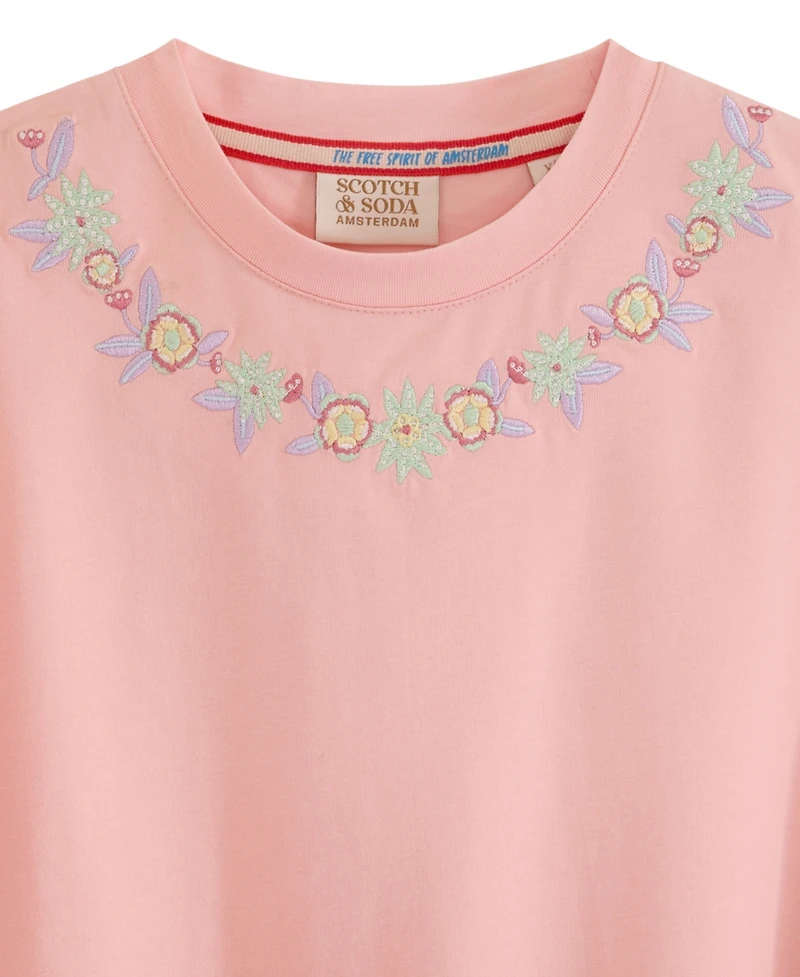 Scotch & Soda Big Girls Denim Group Stretch T-Shirt