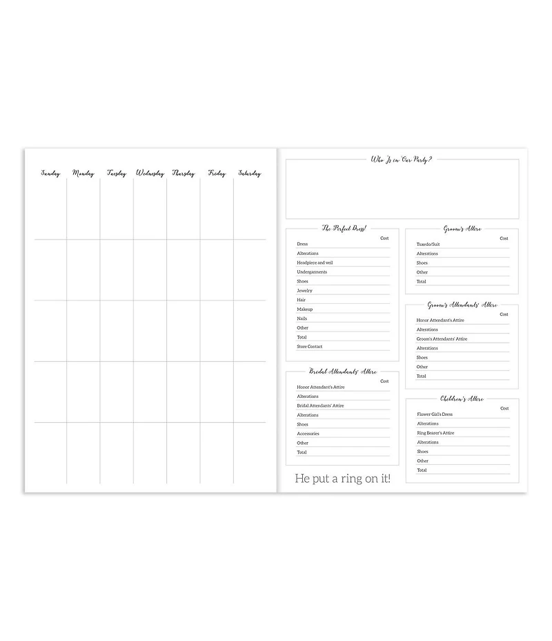 Woah! Undated 7.5"x10.25" Monthly Wedding Planner