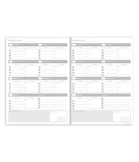 Golden Design Food & Fitness 7.5"x10.25" Weekly Healthy Living Planner