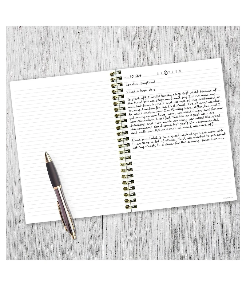 Business Black 7.5"x9" Spiral Lined Journal