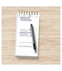 Blue Boho Stripe Undated Daily Agenda Notepad Planner