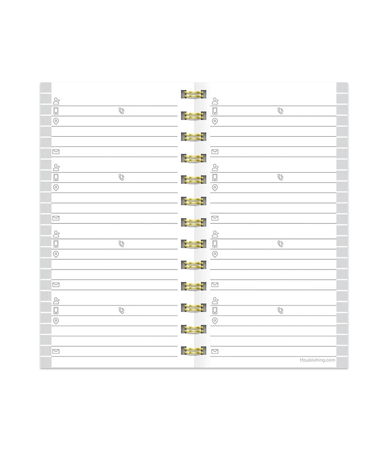 Gray Spiral Address Book