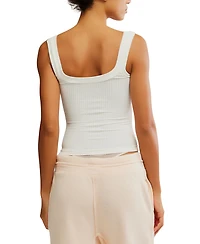 Free People Women's Clean Slate Sleeveless Henley Top
