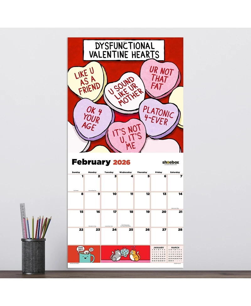 2026 Shoebox Wall Calendar