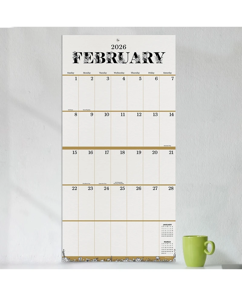 2026 Big Grid-Floral Wall Calendar