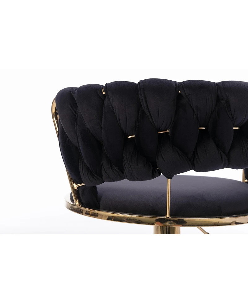 Streamdale Furniture Adjustable Swivel Bar Stools with Chrome Base (Set of 2)