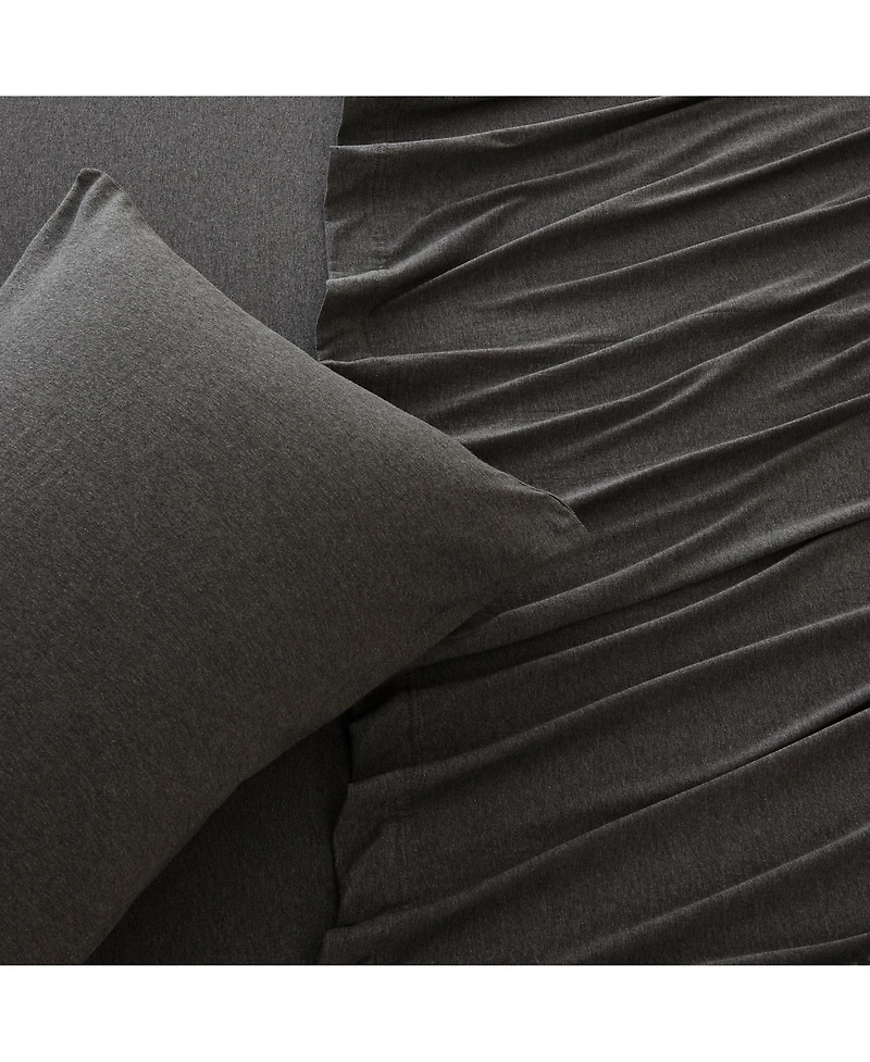 Linery & Co. Heathered Melange Cotton Jersey Knit Sheet Set