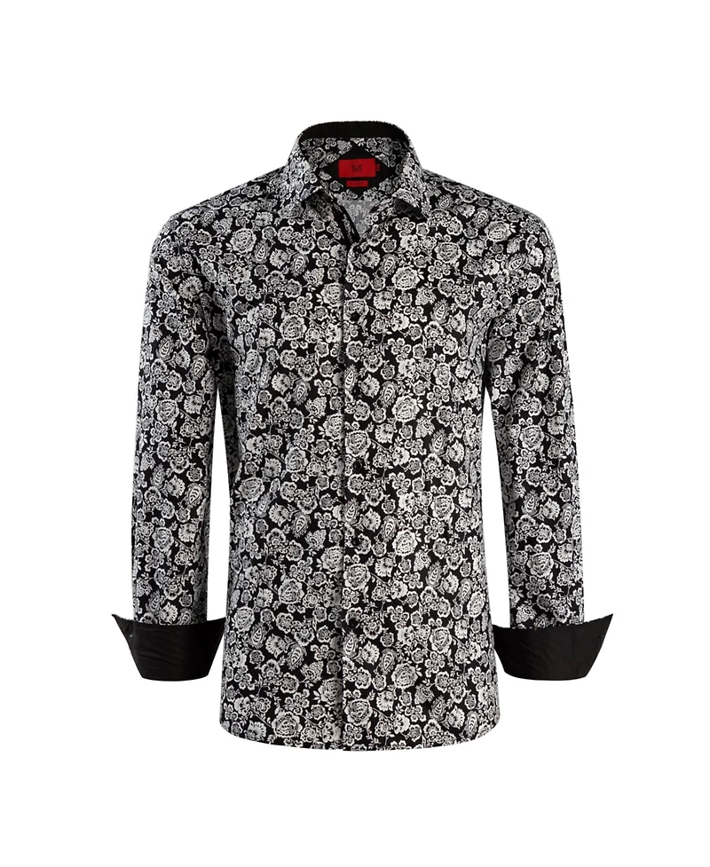 Elie Balleh Big Boys Slim Fit Paisley Print Shirt