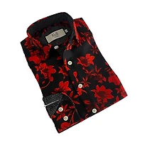 Elie Balleh Big Boys Navy Floral Shirt