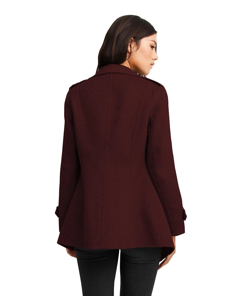 Belle & Bloom Women's Bad Girl Wool Blend Moto Coat