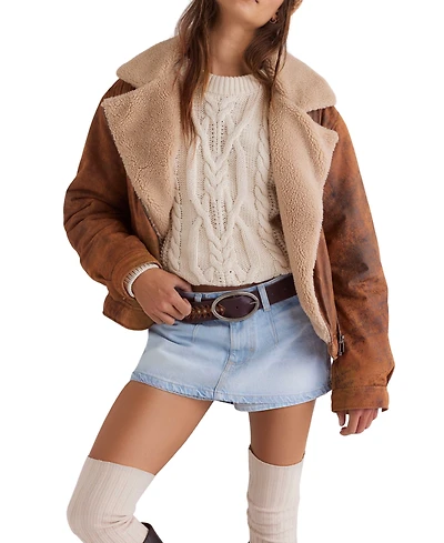 Free People Women's Galivanting Denim Mini Skort