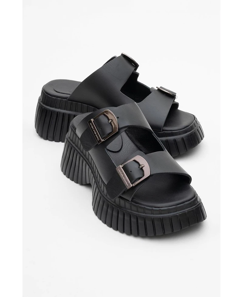 Joanes Leather Two-Strap Platform Sandal (Women)