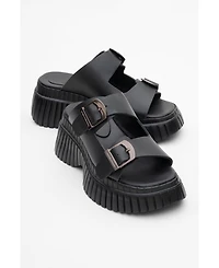 Joanes Leather Two-Strap Platform Sandal (Women)