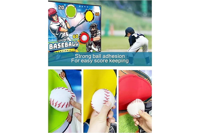 Titqwop Sticky Baseball Toss Game Set – Indoor/Outdoor Throwing Target Toy with 3 Balls | Backyard, Birthday & Team Sports Gift for Kids Ages 3