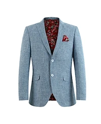 Elie Balleh Boys Blue Slim Fit Clasic Melange Jacket
