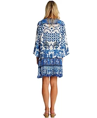 La Moda Clothing Women's Printed Pleated Short Dress