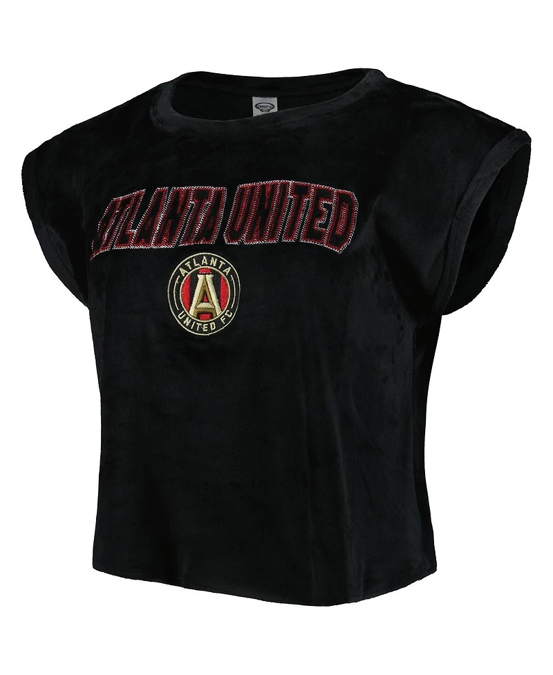 Concepts Sport Women's 2-Piece Black Atlanta United Fc Intermission T-Shirt and Shorts Sleep Set