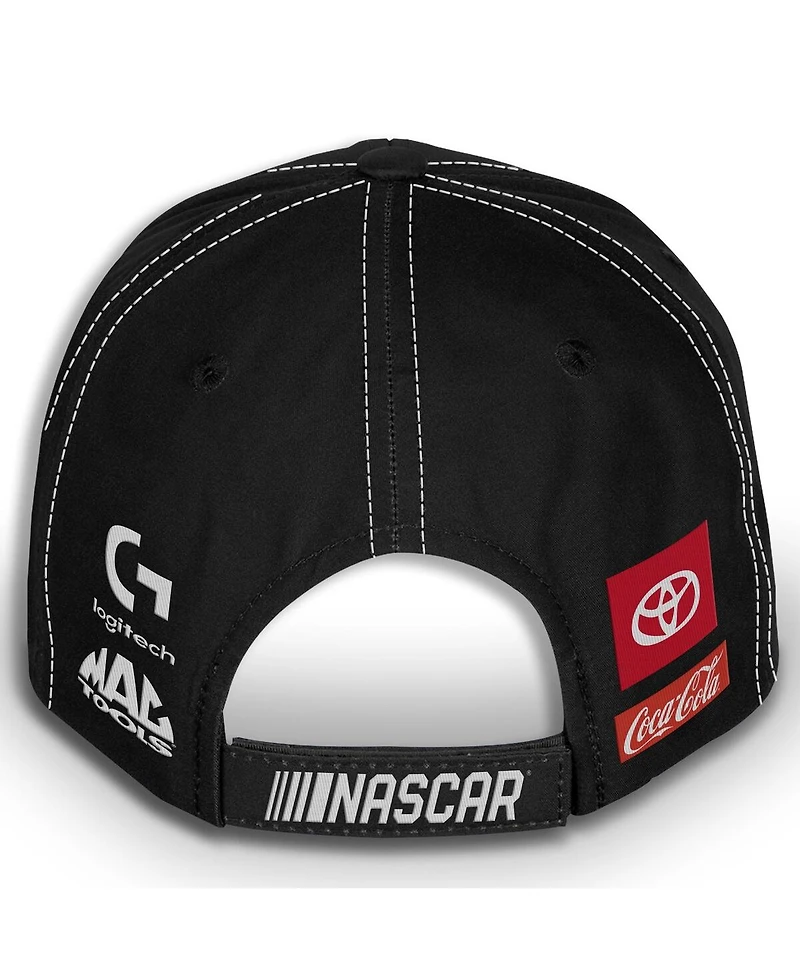 Checkered Flag Sports Men's and Women's Black Denny Hamlin FedEx Uniform Adjustable Hat