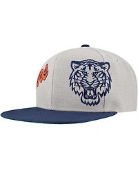Mitchell & Ness Men's Gray Detroit Tigers Knock Out Panel Snapback Hat