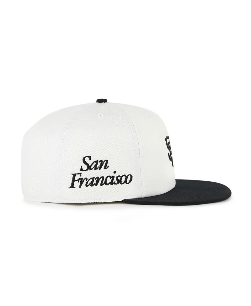 '47 Brand Women's White/Black San Francisco Giants Foundation Captain Snapback Hat