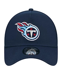 New Era Men's Navy Tennessee Titans A-Frame 9FORTY Adjustable Hat