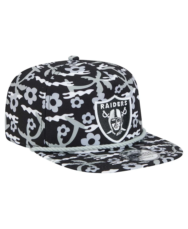 New Era Men's Black Las Vegas Raiders Wakey Wakey Golfer Snapback Hat