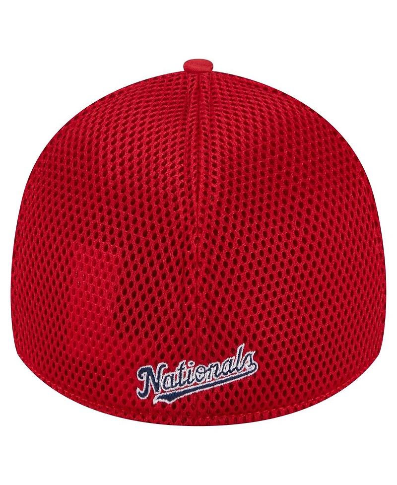 New Era Men's Red Washington Nationals Subtle Camo 39THIRTY Flex Hat