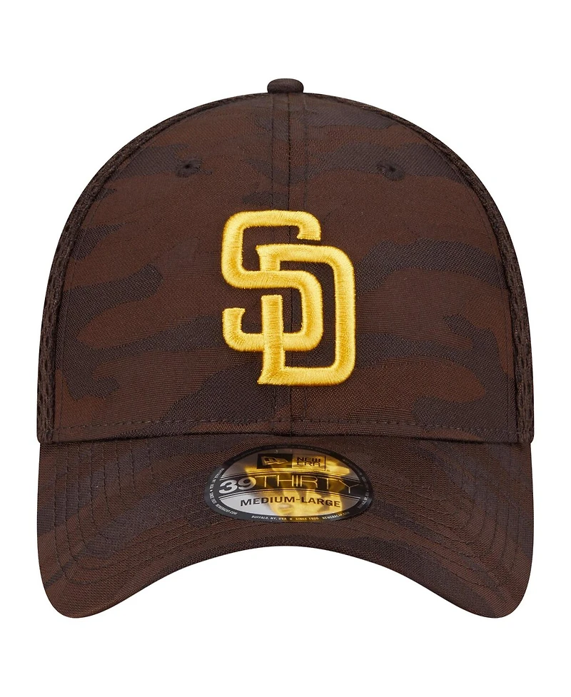 New Era Men's Dark Brown San Diego Padres Subtle Camo 39THIRTY Flex Hat