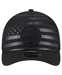 New Era Men's Black Buffalo Sabres Game Day Stealth Flag 9FORTY A-Frame Adjustable Hat