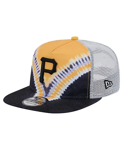 New Era Men's Pittsburgh Pirates Tie-Dye Golfer Trucker Adjustable Hat
