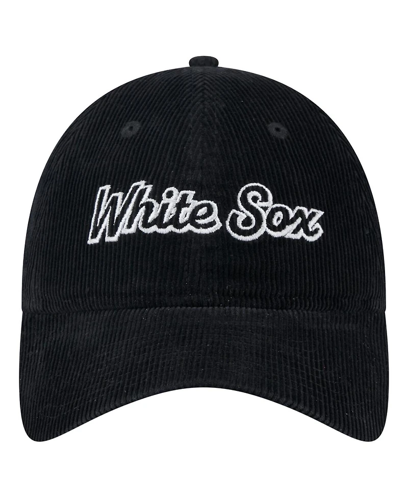 New Era Women's Black Chicago White Sox Corduroy 9TWENTY Adjustable Hat