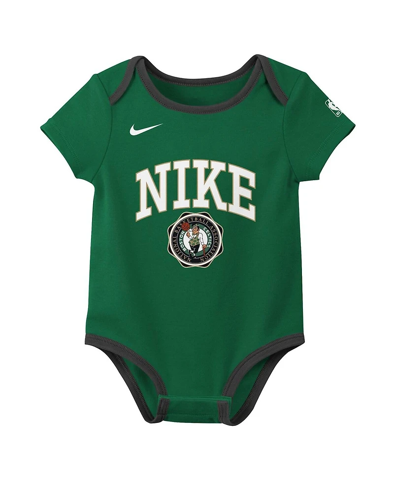 Nike Newborn 2-Pack Kelly Green/Black Boston Celtics Just Do It Bodysuit Set
