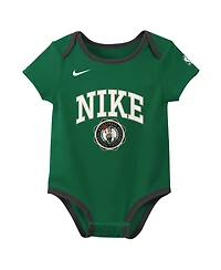 Nike Newborn 2-Pack Kelly Green/Black Boston Celtics Just Do It Bodysuit Set