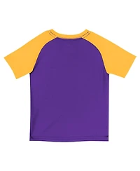 Nike Big Boys and Girls 2-Piece Purple Los Angeles Lakers Practice T-Shirt Shorts Set