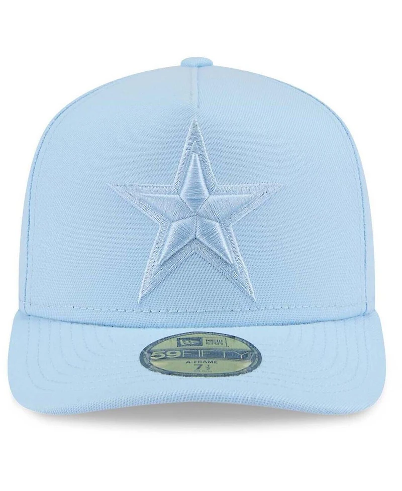 New Era Men's Light Blue Dallas Cowboys Color Pack A-Frame 59FIFTY Fitted Hat