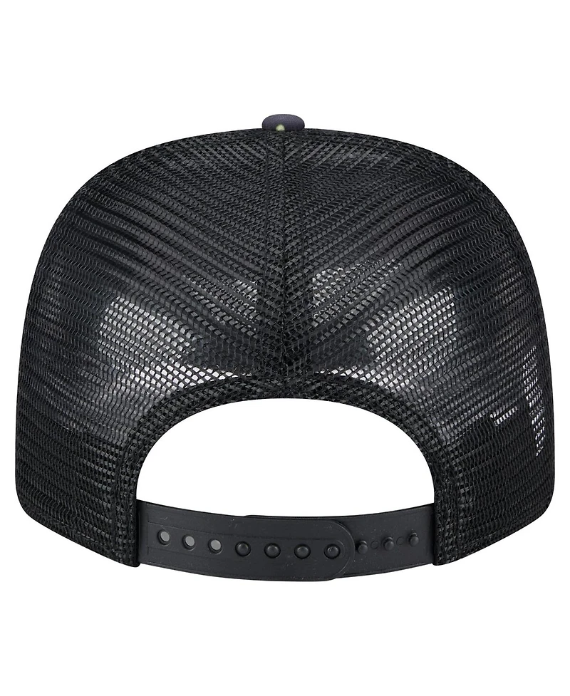 New Era Men's Navy/Black Las Vegas Raiders Adventure Drinks Pattern 9SEVENTY Stretch Snap Hat