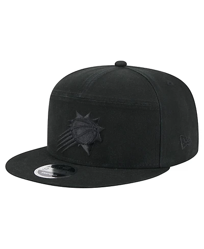 New Era Men's Black Phoenix Suns Adventure Canvas Split Panel 9FIFTY Snapback Hat
